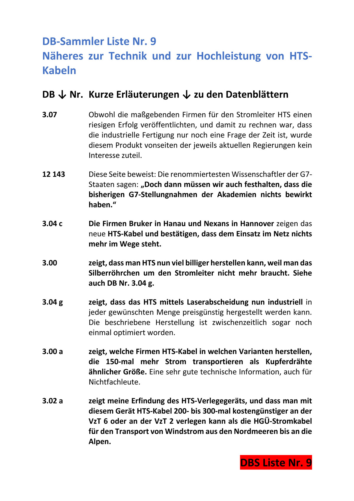 DBS 9 - die Technik vom HTS-Kabel-Wunder (Hochtemperatur-Supraleiter) Seite 1